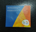 BRASIL - 1 Real - 2014 - Blister c/ 4 moedas Olimpíadas do Rio 2016 - atletismo/ golfe/ paratriatlo/ natação - República - FC - embalagem contem danos que não interferem na qualidade da peça.