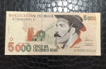 BRASIL - CÉDULA DE 5000 CRUZEIROS - C239 - 1993 - GAÚCHO - FLOR DE ESTAMPA