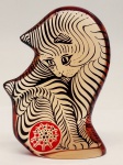 ABRAHAM PALATNIK  Escultura cinética representando gato com bola em resina de poliéster de manufatu