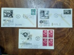 L16 - Lote 3 Envelopes de 1º Dia ONU - Organização das Nações Unidas -