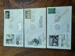 L23 - Lote 3 Envelopes de 1º Dia ONU - Organização das Nações Unidas -