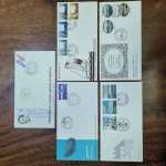 L45 - Lote 5 Envelopes de 1º Dia - Brasil