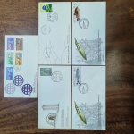 L48  - Lote 5 Envelopes de 1º Dia - Brasil