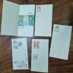 L56  - Lote 5 Envelopes, sendo 2 de 1º dia (EPD) - Brasil