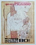 L74 - Bloco de Selo Coreia do Norte - Temático Picasso