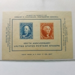 Selos Estados Unidos, 100º Aniversário dos Selos de Postagem 1947 Nº102