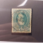Selo Brasil Império 100 Réis Nº124