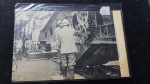 Cartão Postal. Artilharia Francesa Pesada em via de ferrea (Guerra). Nº42