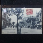 Bilhete Postal do Brazil, Avenida Rio Branco, Rio de Janeiro (357). A. Ribeiro, Rua Ambrosina 25 Aldeia Campista. Circulado 1914. Nº223