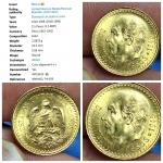 Moeda de ouro com 2,08 Gramas Dois Dois y Médio pesos. Ótimo para proteção de capital e investimento.