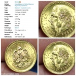 Moeda de ouro com 2,08 Gramas Dois Dois y Médio pesos. Ótimo para proteção de capital e investimento.