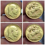 Moeda de ouro com 4 Gramas Libra da Inglaterra ouro. Ótimo para proteção de capital e investimento.