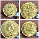 Moeda de ouro com 4 Gramas Libra da Inglaterra ouro. Ótimo para proteção de capital e investimento.