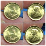 Moeda de ouro com 3,4 Gramas Moeda Africa do Sul ouro. Ótimo para proteção de capital e investimento.