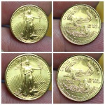 Moeda de ouro com 3,4 Gramas Moeda ESTADOS UNIDOS ouro. Ótimo para proteção de capital e investimento.