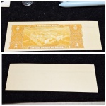 Prova de REVERSO em papel CARTÃO da cedulas de 2 cruzeiros, Material dificil de aparecer, oportunidade. PEÇA RARA