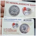 Moeda Comemorativa de COBRE BANHADA A PRATA, no estojo OFICIAL, HOLANDA. 10,5gr. 29mm.