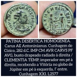 L2577 Moeda Atribuida ao imperador  CARUS, moeda de um imperador bem difícil. Com bela Patina desértica.