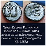 L2573 Moeda Grega Atribuida ao Emissor Kebren, emissor bem dificil. Moeda muito escassa.