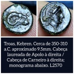 L270 Moeda Grega atribuída ao Emissor KEBREN, emissor difícil, moeda em otimo estado.