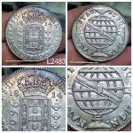 L2483 Moeda Prata 960 reis de 1814 Bahia a classificar a variante.