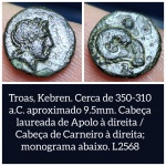 L268 Moeda Grega atribuída ao Emissor KEBREN, emissor difícil, moeda em otimo estado.