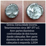 L2534 Moeda atribuida a Caria Tetartemorion 387-377 a.C.