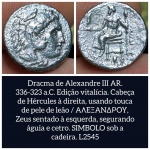 L2545 Moedas atribuída a Alexandre III O grande, DRACMA de PRATA, ESCASSA. LIFE TIME
