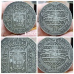 L2500 Moeda Prata 960 reis de 1815 Rio a classificar a variante.