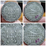L2505 Moeda Prata 960 reis de 1818 Rio a classificar a variante.