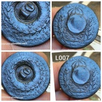 L007, Moeda Cobre 40 com Carimbo de 10 1832 Goiás  reis, bonita.  Brasil Império.