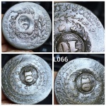 L066, Moeda Cobre 40 com Carimbo de 10 reis 1833 Cuiabá, Bonita.  Brasil Império.