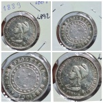 L892 Moeda Prata Republica  500 reis de 1889
