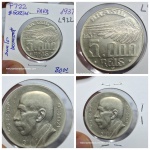 L922 Moeda Prata Republica S 5000 reis de 1937 Escassa