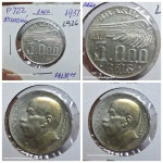 L926 Moeda Prata Republica S 5000 reis de 1937 Escassa