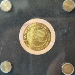 400 - Moeda OURO 999 Tchade - 50º aniversário da Chegada à Lua - Moonlanding - 3000 Francos 2019 - 16mm e 0.06gr - Trata-se de um produto oficial e comemorativo, não é peça fantasia.