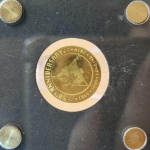 403 - Moeda OURO 999 Tchade - 50º aniversário da Chegada à Lua - Moonlanding - 3000 Francos 2019 - 16mm e 0.06gr - Trata-se de um produto oficial e comemorativo, não é peça fantasia.