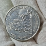 132 - Moeda DDR 10 Mark 1972. Comemorativa Memorial Buchenwald perto de Weimar. Alemanha Oriental