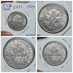 L951  Moeda Prata Republica  1000 reis de 1913 ESTRLA SOLTA