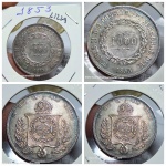 L1229 Moeda Prata Imperio de 1000 reis de 1853