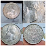 L1247 Moeda Prata Imperio de 2000 reis de 1889 com RABICHO