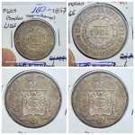 L1266 Moeda Prata Imperio de 1000 reis de 1857