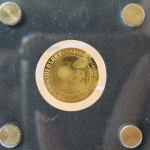 399 - Moeda OURO 999 Tchade - 50º aniversário da Chegada à Lua, Astronauta - Moonlanding - 3000 Francos 2019 - 16mm e 0.06gr - Trata-se de um produto oficial e comemorativo, não é peça fantasia.