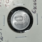 V259 Moeda 10 Centavos 1958 FC - Escassa - Alumínio