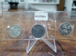 327 - Set 3 Moedas Áustria 2, 5 e 10 Groschen