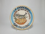 Prato boa lembrança em cerâmica LA CASSEROLE - SÃO PAULO 2002 - namorado com manteiga de échalotes. Mede 26 cm de diâmetro.