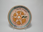 Prato boa lembrança em cerâmica QUADRIFOGLIO - RIO 2006. "Risoto in Rosa". Mede 26 cm de diâmetro.