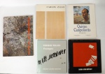 LIVRO (5) - a) "Sergio Telles - Voyages". b) "Sonia Von Brusky". c) "Carlos Zilio". d) "Quirino Campofiorito". e) "Frans Krajcberg". Catálogos de exposições.