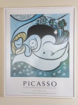 "Picasso in the Metropolitan Museum of Art" poster de exposição, 84 x 68cm. Moldura com vidro.