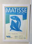 "Matisse Cut-Outs - Tate Modern" poster de exposição, 66 x 49cm. Moldura com vidro.